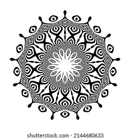 Abstract decorative geometric circle pattern. Vector art.
