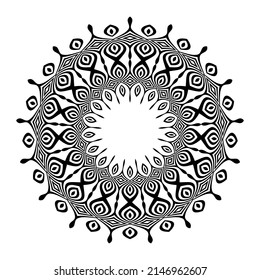 Abstract decorative geometric circle pattern. Vector art.