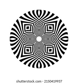 Resumen del patrón de círculo geométrico decorativo. Arte vectorial.