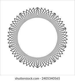 Resumen Patrón de Círculo Geométrico Decorativo para el marco redondeado. Arte vector.