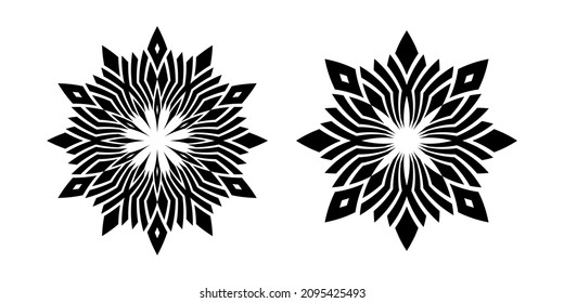 Abstract decorative geometric circle patterns. Vector art.