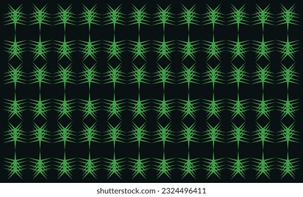 Resumen de patrón de cortina geométrica decorativa para papel de envoltura de regalo y para plantilla de fondo con color de fondo verde y negro