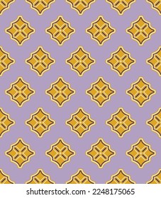 Resumen Diamantes Geométricos Decorativos Estilo mosaico Concepto Interiorismo Cruzado Colores de moda Perfecto para la impresión de tela de Allover o envolver papel Lilac Tones de naranja
