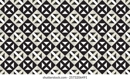 Abstract decorative geometric pattern combination of black and gray triangles