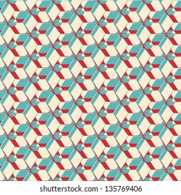 Abstrakter, dekorativer geometrischer Ausdruck. Nahtloses Muster. Vektorgrafik.