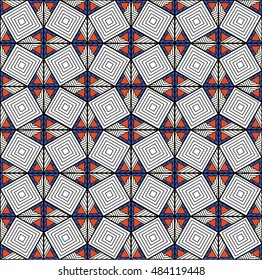 Abstract decorative geometric print. Seamless pattern. background vector. Pattern can be used for wallpaper, cover fills, web page background, surface textures.