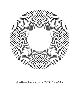 Abstractas patrón de círculo radial geométrico decorativo. Arte vectorial.