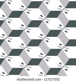 Abstract decorative geometric template. Seamless pattern. Vector.