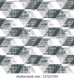 Plantilla geométrica decorativa abstracta. Patrón sin foco. Vector.