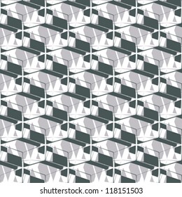 Abstract decorative geometric template. Seamless pattern. Vector.