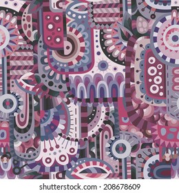 Abstract decorative geometric triangle vector seamless pattern