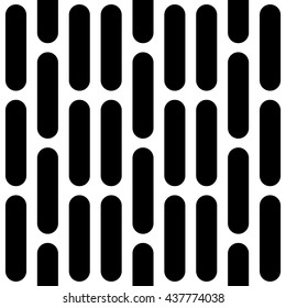 Abstract decorative grid. Interior wall panel pattern. Repeating geometric tiles. Black and white version. Vector seamless background.