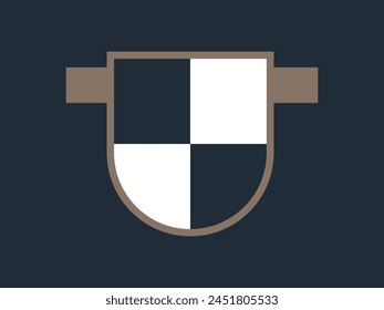Abstract decorative guard shield shape vector illustration 