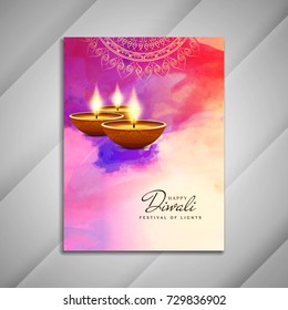 Abstract decorative Happy Diwali brochure design