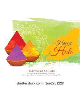 Abstract decorative Happy Holi festival background design