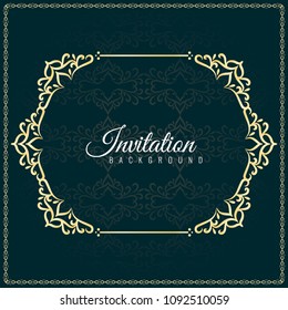 Abstract decorative Invitation background vector design