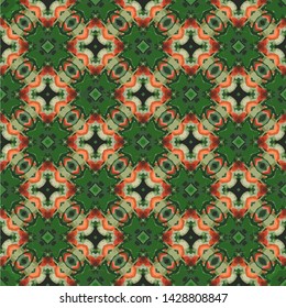 Abstract decorative islamic multicolor mosaic texture. Ornamental seamless pattern