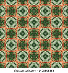 Abstract decorative islamic multicolor mosaic texture. Ornamental seamless pattern