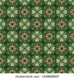 Abstract decorative islamic multicolor mosaic texture. Ornamental seamless pattern