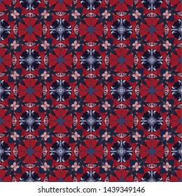 Abstract decorative islamic multicolor mosaic texture. Ornamental seamless pattern
