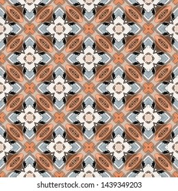 Abstract decorative islamic multicolor mosaic texture. Ornamental seamless pattern
