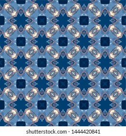 Abstract decorative islamic multicolor mosaic texture. Ornamental seamless pattern