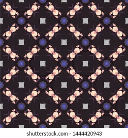 Abstract decorative islamic multicolor mosaic texture. Ornamental seamless pattern