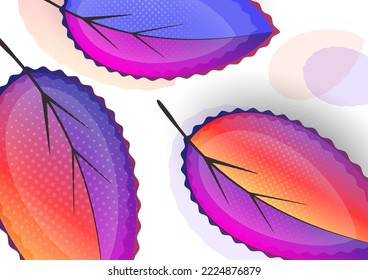 Abstract decorative leaves, modern cover design. Vector illustration