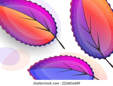 Abstract decorative leaves, modern cover design. Vector illustration