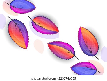 Abstract decorative leaves, modern cover design. Vector illustration