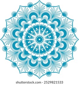 Abstract decorative mandala Design on White background