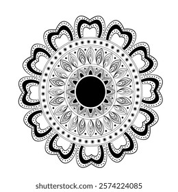Abstract decorative mandala on white background
