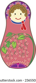 An abstract of decorative matryoshkas