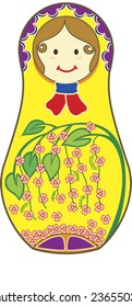 An abstract of decorative matryoshkas