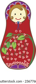 An abstract of decorative matryoshkas