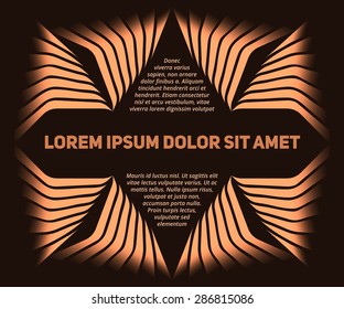 Abstract decorative metallic frame text layout for any design workflow