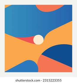 Abstrakte dekorative Minimal-Quadrat-Illustration