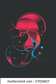abstract decorative modern design with organic curly ornaments