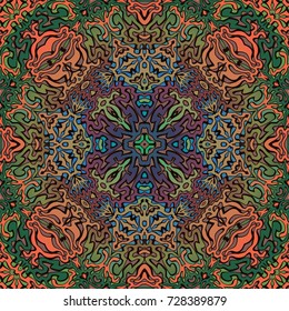 abstract decorative multicolor texture - kaleidoscopic labyrinth ornamental pattern of wavy lines