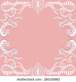 Abstract decorative nature frame, background.  Vector illustration