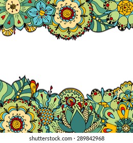 Marco decorativo Abstractas de la naturaleza, fondo.  Ilustración vectorial