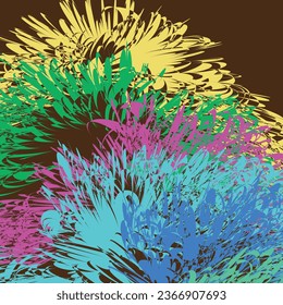Abstract decorative nature pattern. Vector Illustration.