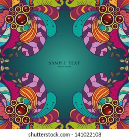 Abstract decorative nature template