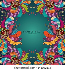 Abstract decorative nature template