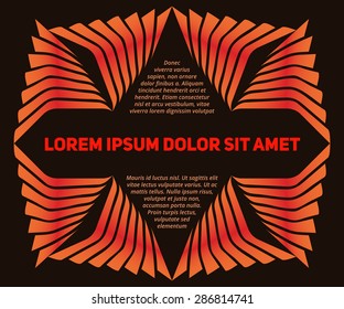 Abstract decorative orange gradient frame text layout for any design process