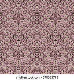 Abstract decorative ornament, vector seamless pattern