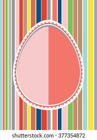 Abstract decorative paper heart illustration, Easter background.