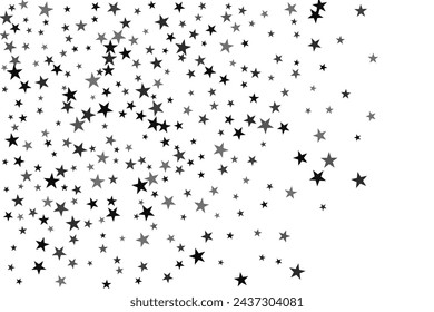 Patrón decorativo abstracto. Hermosa bandera realista con estrella de plata de confeti sobre fondo blanco. Plantilla de tarjeta de felicitación Fondo blanco. Ilustración vectorial realista. 