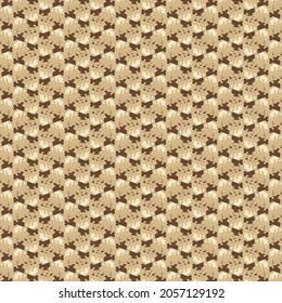 Abstract decorative pattern consisting of stains and effects, in brown and beige. Wallpaper texture.