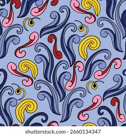 Abstract Decorative Pattern Featuring Swirling Elements. Perfect for design projects, backgrounds, or artistic creations
